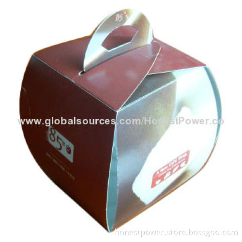 Cake Boxes, Made of 350gsm Paper, Customized Designs and Sizes are Accepted